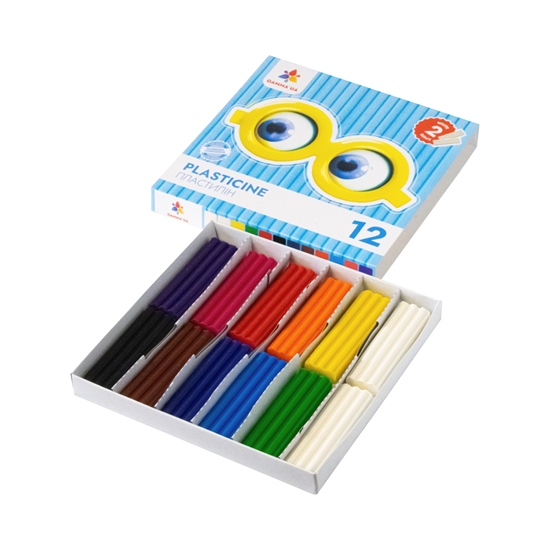 Picture of Krāsains plastilīns GAMMA, 12 gab., 12g