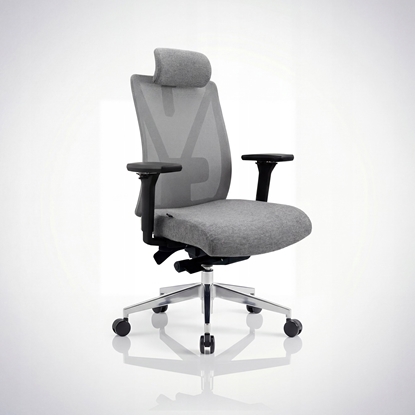 Picture of Krzeso biurowe Jan Nowak JAN NOWAK Fotel biurowy ergonomiczny szary z siatk VECTOR