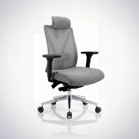 Picture of Krzeso biurowe Jan Nowak JAN NOWAK Fotel biurowy ergonomiczny szary z siatk VECTOR