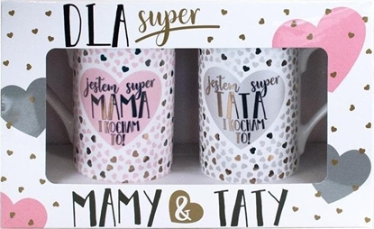 Attēls no KUKARTKA Kubek komplet Q 896 Super mama/tata (serduszka) (480152) - 5901924481591