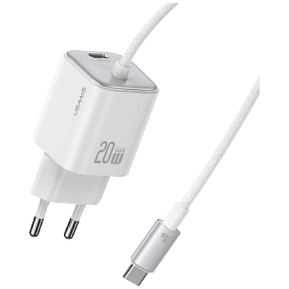 Изображение Ładowarka sieciowa JC Series CC261 20W GaN Fast Charger wbudowanykabel USB-C biały 