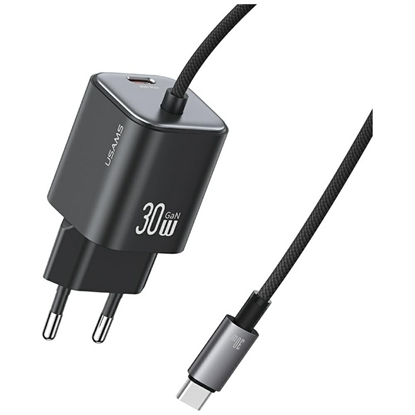 Изображение Ładowarka sieciowa JC Series CC264 30W GaN Fast Charger wbudowanykabel USB-C czarna 
