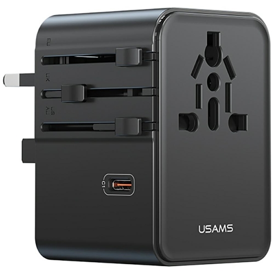 Picture of Ładowarka Travel Adapter 70W US/AU/EU/UK 3xUSB-C 4w1 czarny 