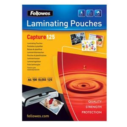 Picture of Laminēšanas kabatas 83x113mm, 125mikr. 100gab. glancētas, Fellowes