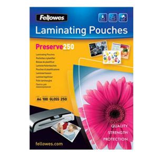 Picture of Laminēšanas kabatas A4, 250mikr. 100gab. glancētas, Fellowes