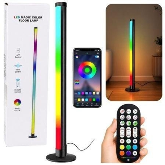 Изображение Lampa podogowa LeanToys Lampa Podogowa LED narona stojca RGB muzyczna