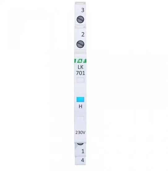 Изображение Lampka moduowa 1-fazowa niebieska LED Slim 1/2 moduu 230V LK-701B
