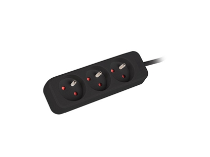 Picture of Lanberg Cable Power Strip, 3X French Outlets Quality-Grade Copper, 3 m | PS0-03E-0300-BK