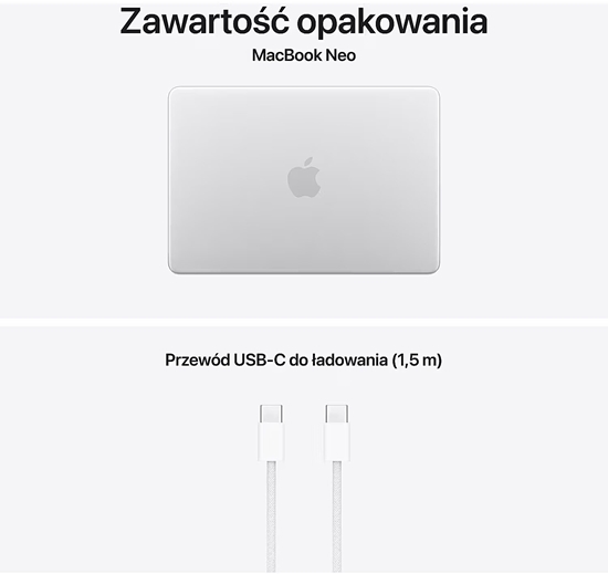 Picture of Laptop Apple Apple Macbook Neo - A18 Pro | 13" | 8GB | 512GB | Mac OS | Srebrny | US