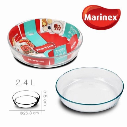 Изображение Large Round Glass Baking Dish 2.4l, 5,5 X 26,5 X 26,5 Cm, MARINEX