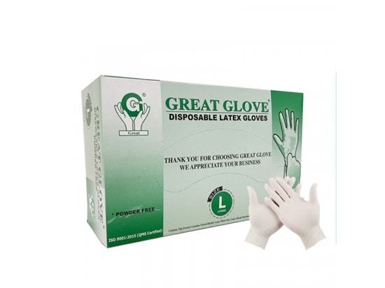 Picture of Lateksa cimdi GREAT GLOVE, bez pūdera, XL izmērs, 100gab