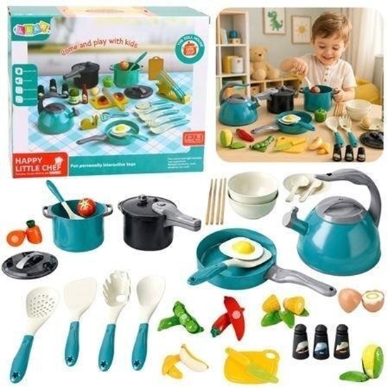 Picture of LeanToys Garnki i naczynia zabawkowe z akcesoriami