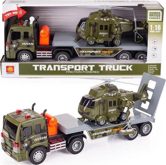 Изображение LeanToys Tir z helikopterem wojskowym wiato i dwik 1:12