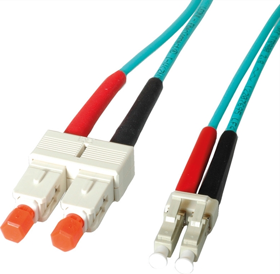 Picture of Leoni LWL-Kabel duplex 50/125µm OM3, Suhner LC/SC, 15 m