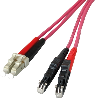 Picture of Leoni LWL-Kabel duplex 50/125µm OM4, R&M E2000 / Suhner LC, 3 m