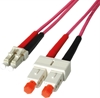 Picture of Leoni LWL-Kabel duplex 50/125µm OM4, Suhner LC/SC, 15 m