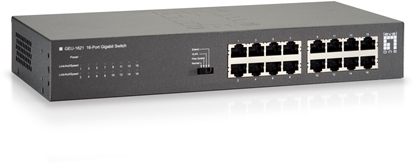 Attēls no Level One LevelOne Switch 16x GE GEU-1621 100Mbps     19"