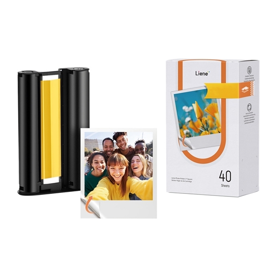 Picture of Liene Amber 3x3" Self-Adhesive Photo Paper, 40 Sheets + 1 Refill