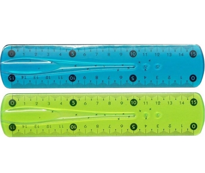 Picture of Lineāls 15cm elastīgs, neona krāsas FLEX