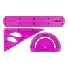 Picture of Lineālu komplekts LINEX, FLEX PINK