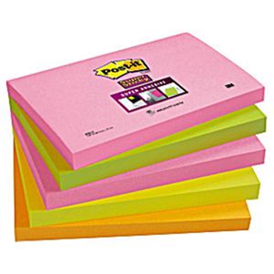 Picture of Līmlapiņas 76x127mm/90l. asorti 5gab Super Sticky