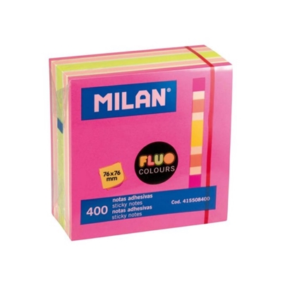 Picture of Līmlapiņas 76x76mm, 400 lap. 4 neona krāsas Milan