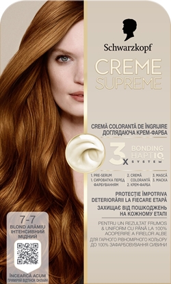 Изображение LOreal Paris SCHWARZKOPF Creme Supreme Farba do wosów odcie 7-7 Mied Ciemny Blond