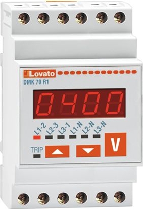 Изображение Lovato Electric Woltomierz trójfazowy cyfrowy moduowy 15-660V (DMK70R1)