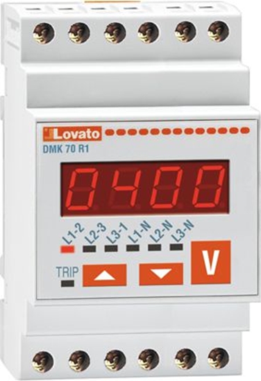 Изображение Lovato Electric Woltomierz trójfazowy cyfrowy moduowy 15-660V (DMK70R1)
