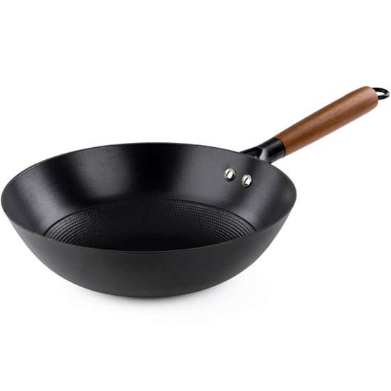 Изображение Luigi Ferrero Tika FR-2855WH Light Cast Iron Wok Pan 28x8cm