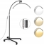 Изображение Lusterko kosmetyczne Michael Marinelli Lampa LED Kosmetyczna Bezcieniowa Moon do Makijau Paznokci Rzs 45W +Pilot / GX585R-PRO Czarny