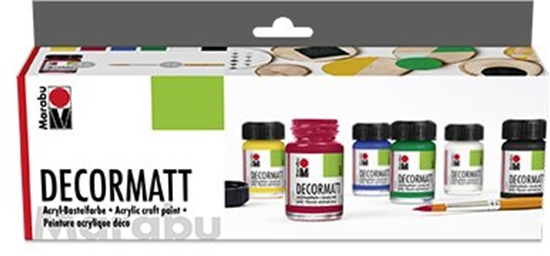 Picture of Marabu Decormatt basic set 6x15ml