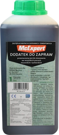 Picture of McExpert DODATEK DO ZAPRAW ZASTPUJCY WAPNO 1L [jm.SZT] - MC-500-0210