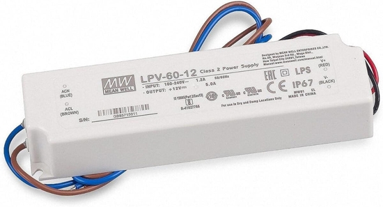 Изображение Mean Well IMPUL POWER SUPPLY LED 60W 12V 5A IP67