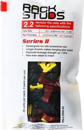 Picture of Minkels RACKSTUDS 2.2MM RED 20 PCS