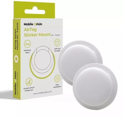 Attēls no Mobile Origin Mobile Origin Airtag Sticker Mount A2 - 2 pack, white