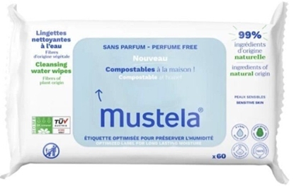 Attēls no Mustela Compostable Cleansing Wipes