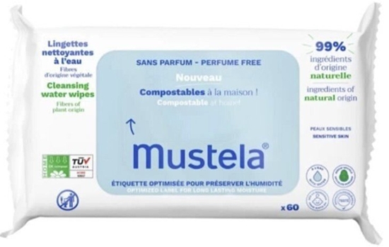 Picture of Mustela Compostable Cleansing Wipes