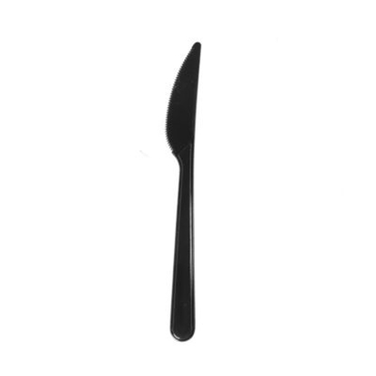 Изображение Naži daudzreiz lietojami 18cm, melni, PS, iepakojumā 50 gab.