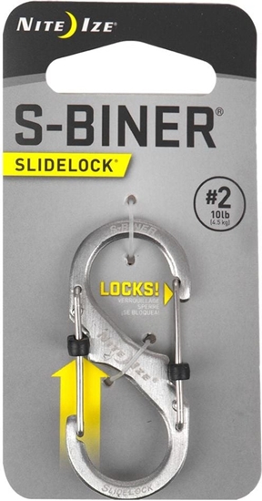 Изображение Nite-Ize Karabiczyk S-Biner SlideLock #2 stal nierdzewna - LSB2-11-R3 - LSB2-11-R3