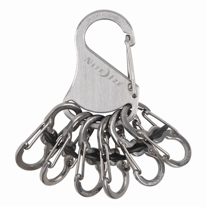 Изображение Nite-Ize KeyRack + 6x micro karabiczyk stal nierdzewna (KLK-11-R3)