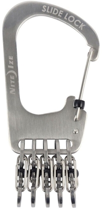 Изображение Nite-Ize SlideLock stal nierdzewna + 5x micro karabiczyk (KCK-11-R3)