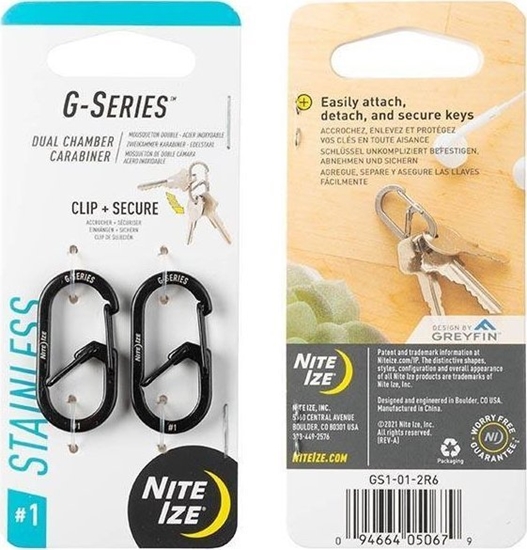 Picture of Nite-Ize Zestaw Karabinków Nite Ize G-Series 1 2pack Black
