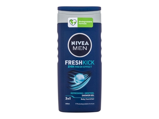 Изображение Nivea Men Fresh Kick Shower Gel 250ml / 3in1