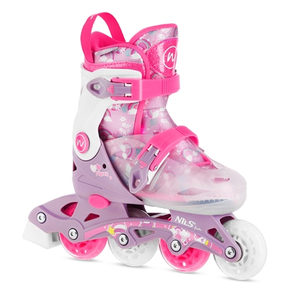 Picture of NJ1025 FLIPZY PINK INLINE SLIDAS, IZMĒRS S (31–34) NILS FUN