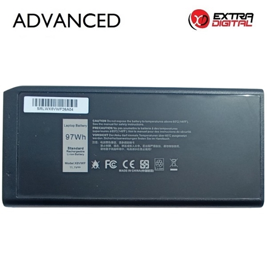 Изображение Notebook Battery DELL X8VWF, 97Wh, Extra Digital Advanced