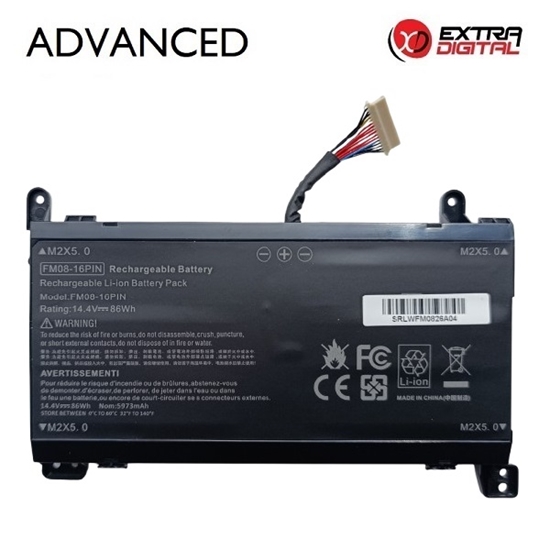 Изображение Notebook Battery HP FM08, 86Wh, 5973mAh, 16 pin, Extra Digital Advanced