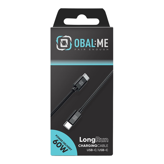 Изображение OBAL:ME LongRun USB-C|USB-C Cable 60W 1m Black