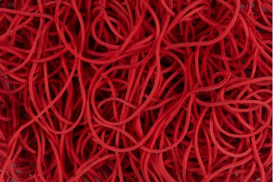 Изображение OfficeProducts Gumki recepturki OFFICE PRODUCTS, rednica 120mm, 1,5x1,5mm, 250g, zgrzewka, czerwone