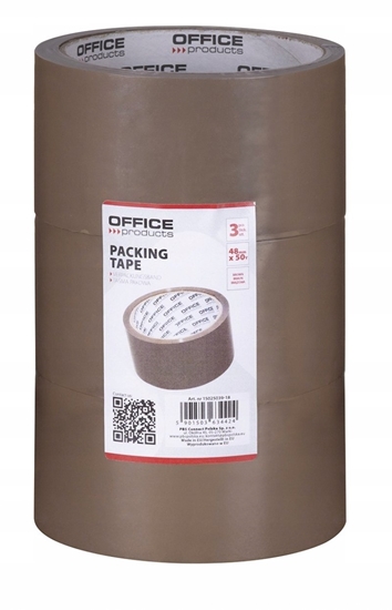 Picture of OfficeProducts Tama pakowa OFFICE PRODUCTS, 48mm x 50y, 36mic, 3szt., brzowa